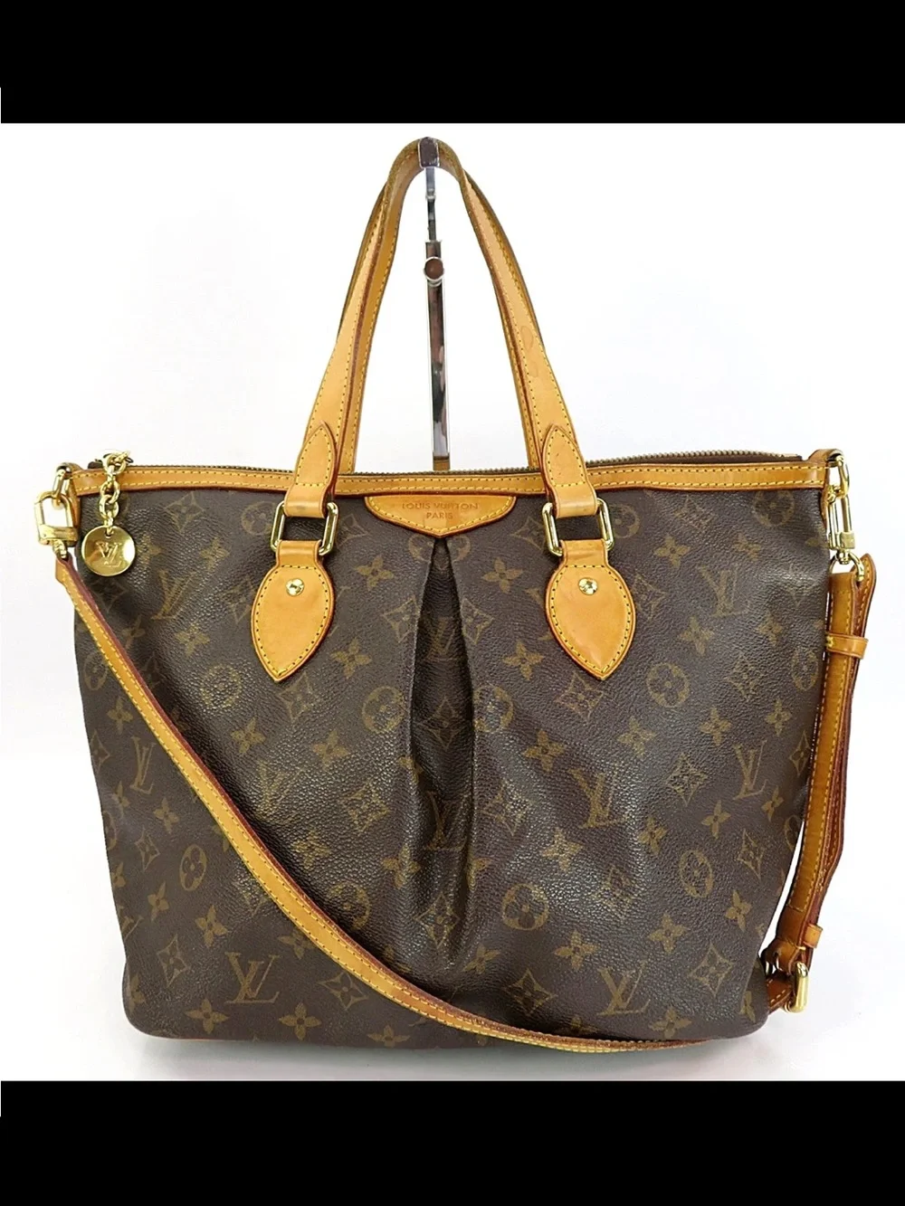 Louis Vuitton Monogram Canvas Tote with Tan Vachetta Trim